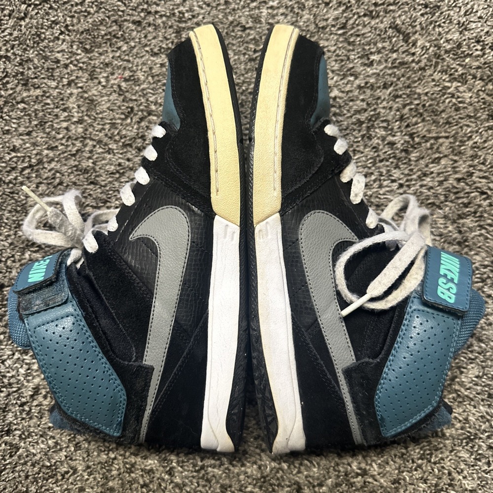 Nike‎ SB Zoom Mogan Mid 2 Shoes Mens Size 9 Black Gray Blue Skate - Picture 2 of 10